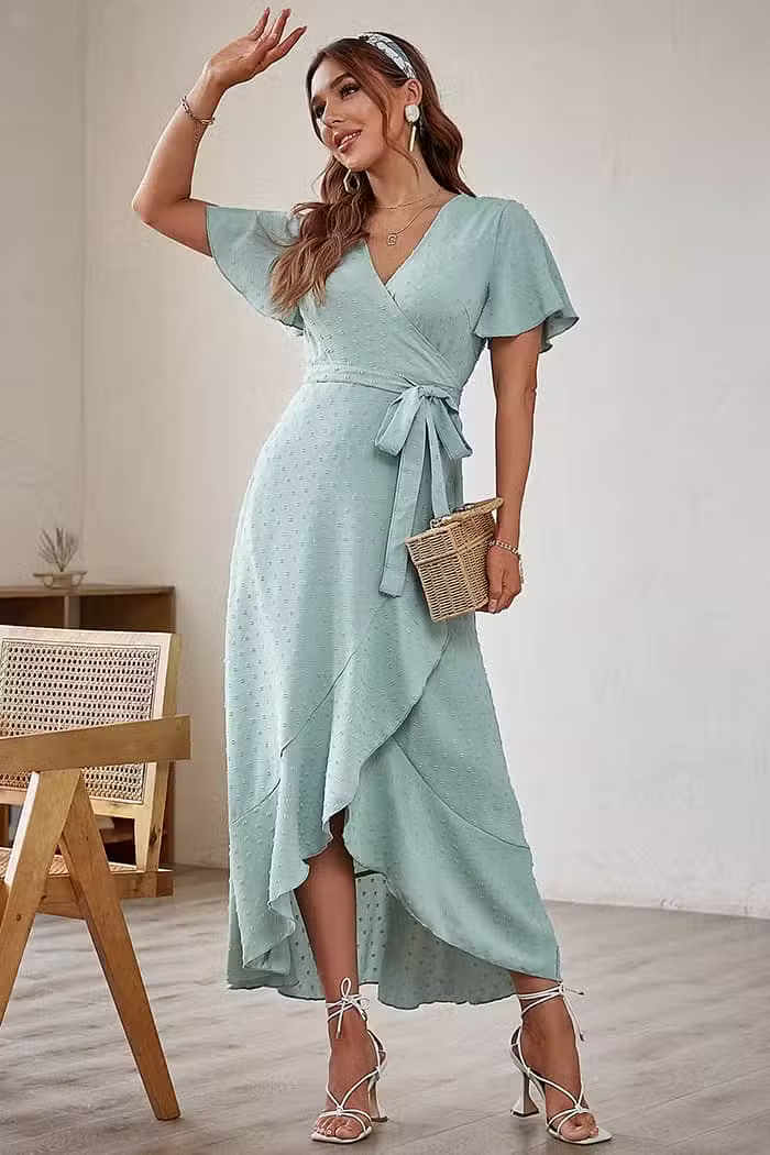 Robe Portefeuille Longue Champêtre