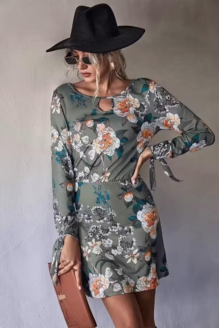 Robe Pour Mariage Champêtre Kaki – Image 2
