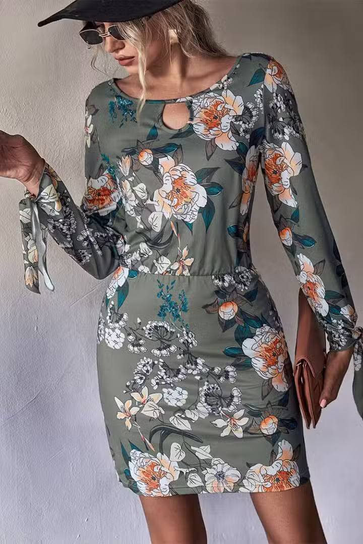 Robe Pour Mariage Champêtre Kaki – Image 5
