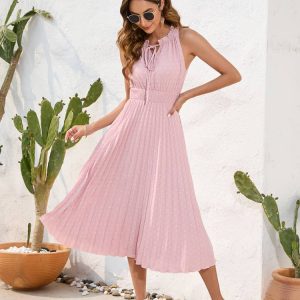 Robe Rose Poudre Mariage Champêtre