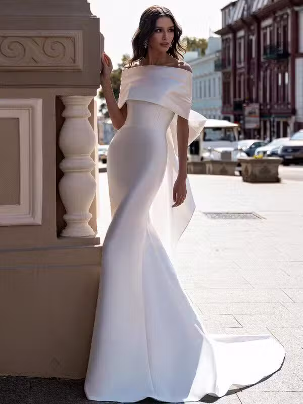 Robe Sirène Mariage Satin