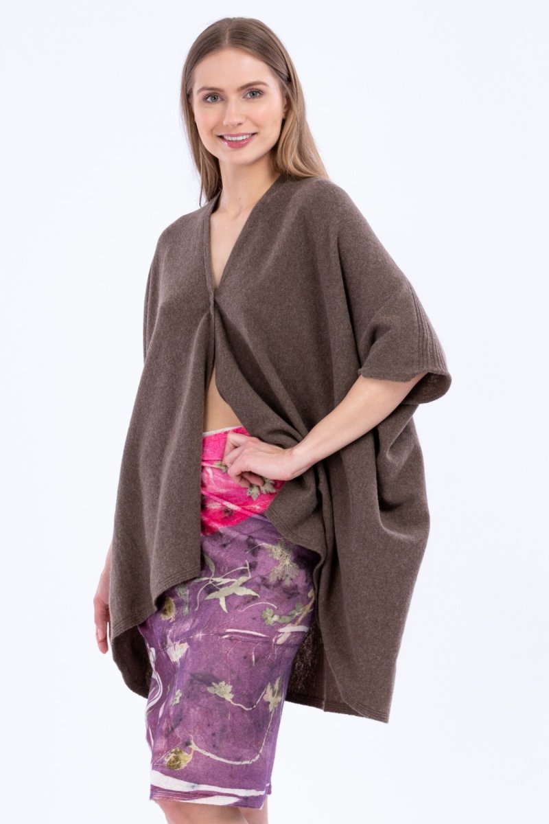 Veste grise large pour femme en laine LADY