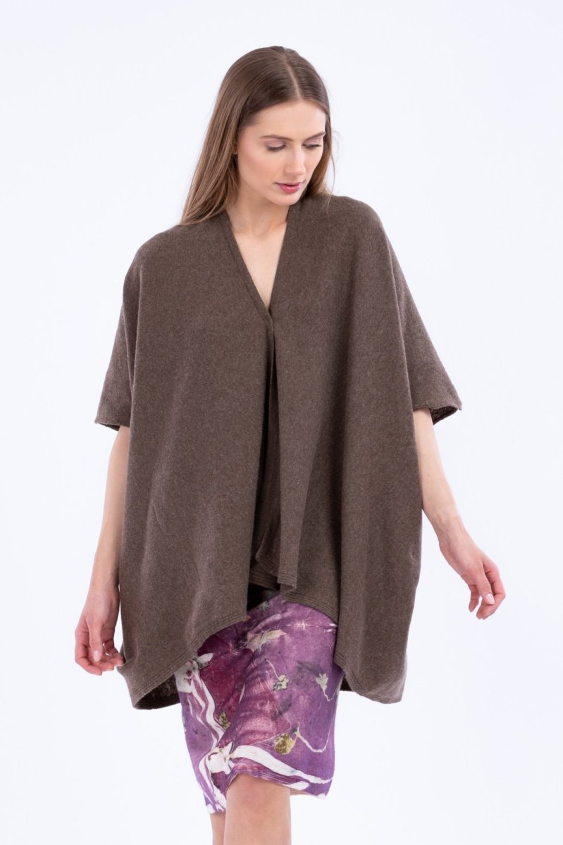 Veste grise large pour femme en laine LADY – Image 3