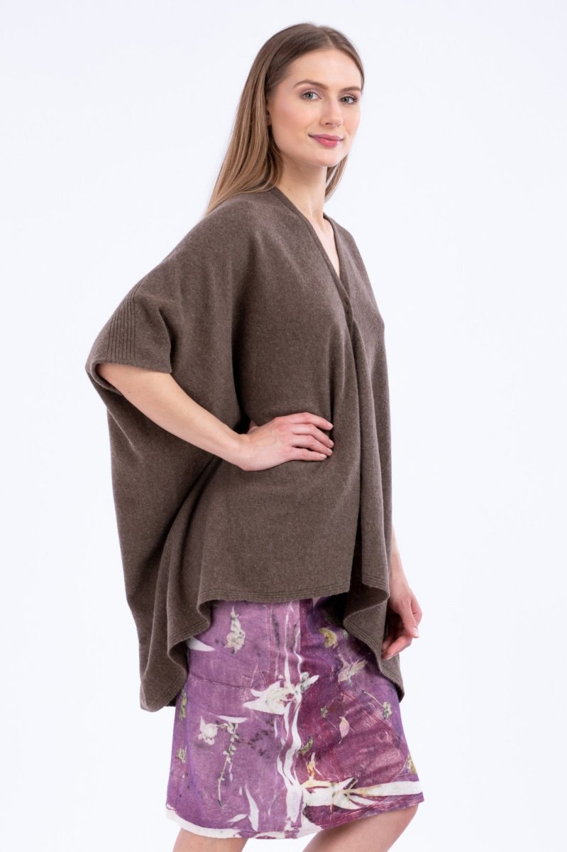 Veste grise large pour femme en laine LADY – Image 4