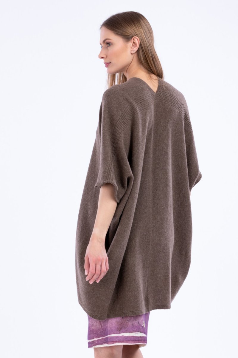 Veste grise large pour femme en laine LADY – Image 5